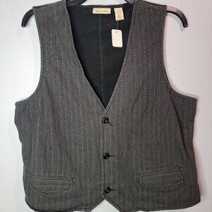 DKNY Jeans Grey Black Striped Vest